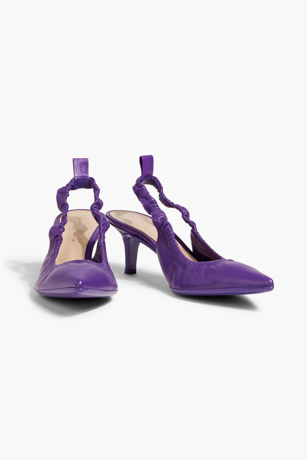 GIANVITO ROSSI Alina leather slingback pumps