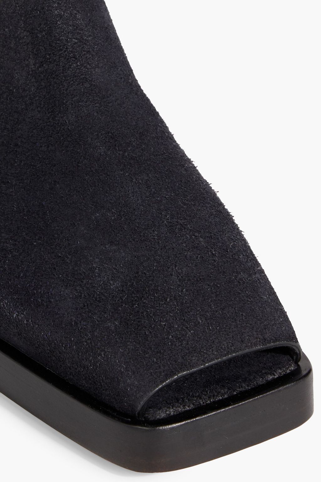 RICK OWENS Sabot brushed-leather wedge mules