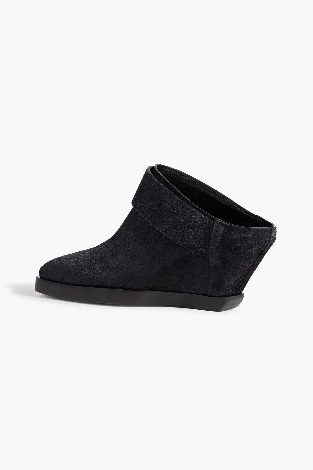 RICK OWENS Sabot brushed-leather wedge mules