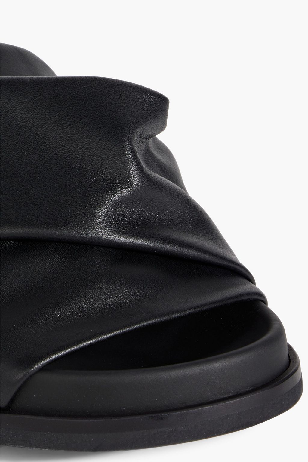RICK OWENS Mobius Granola draped leather slides