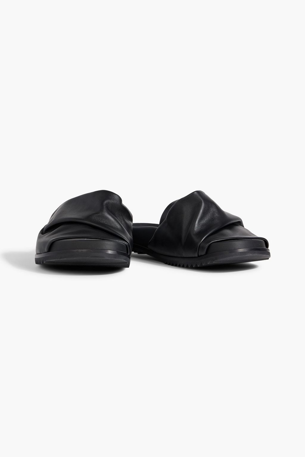 RICK OWENS Mobius Granola draped leather slides