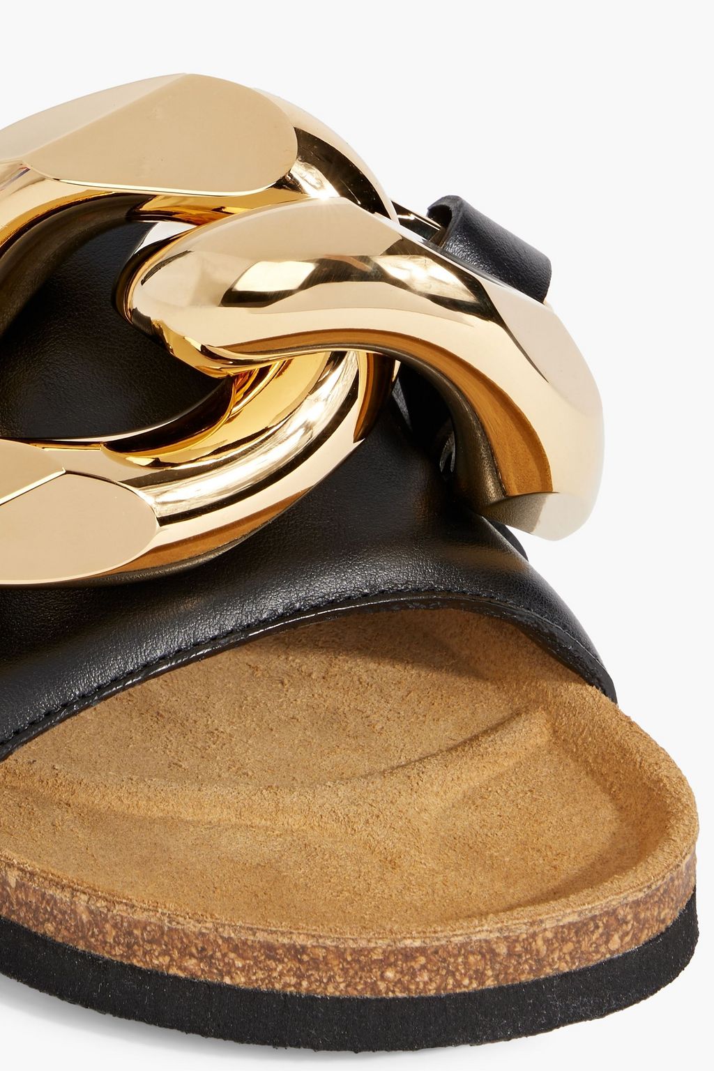 JW ANDERSON Chain-embellished leather slides