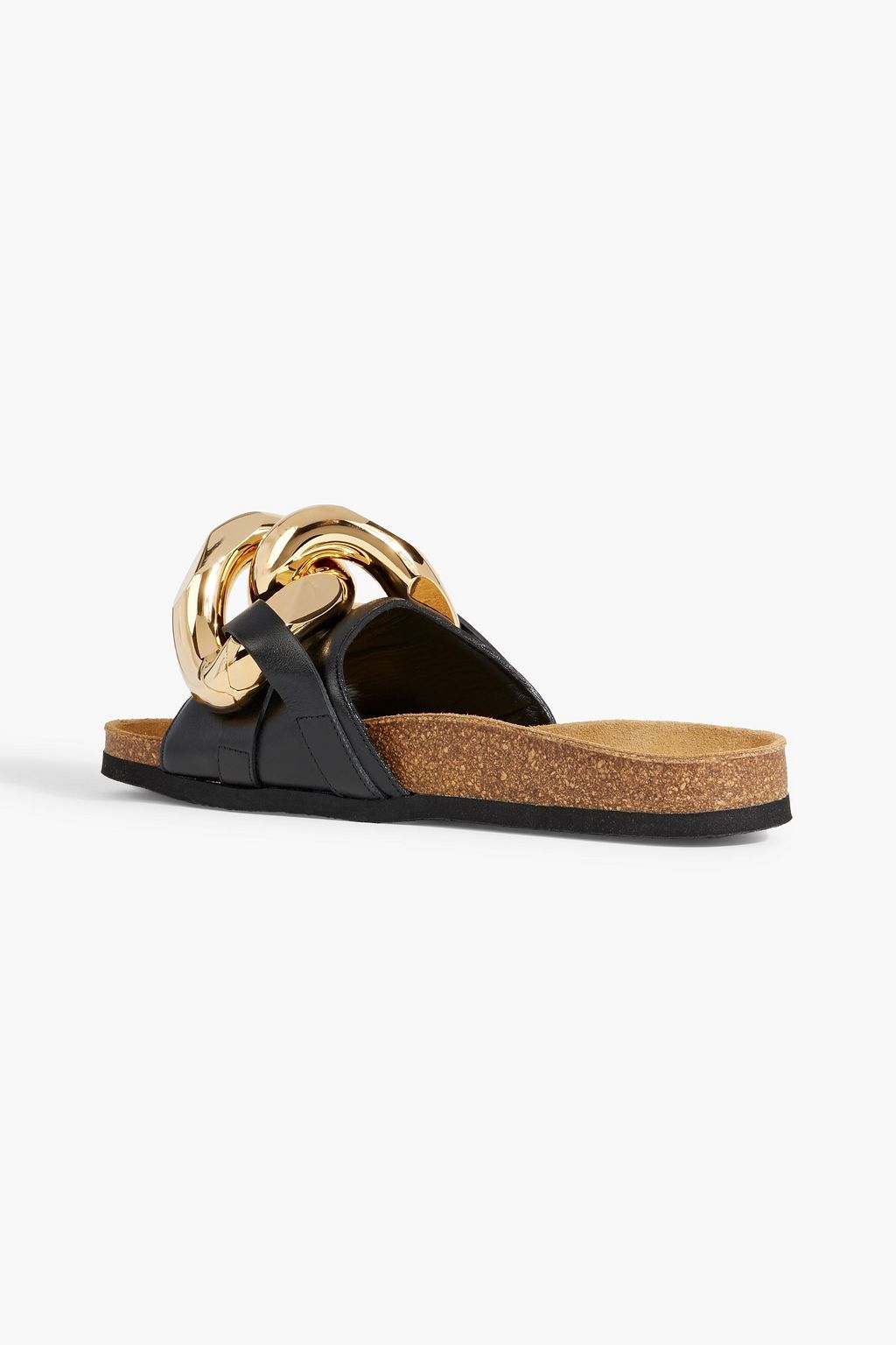 JW ANDERSON Chain-embellished leather slides