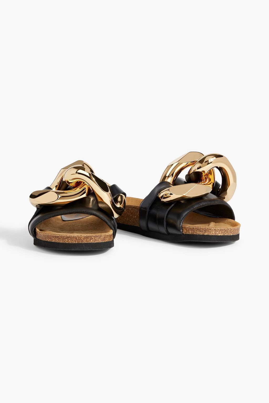 JW ANDERSON Chain-embellished leather slides