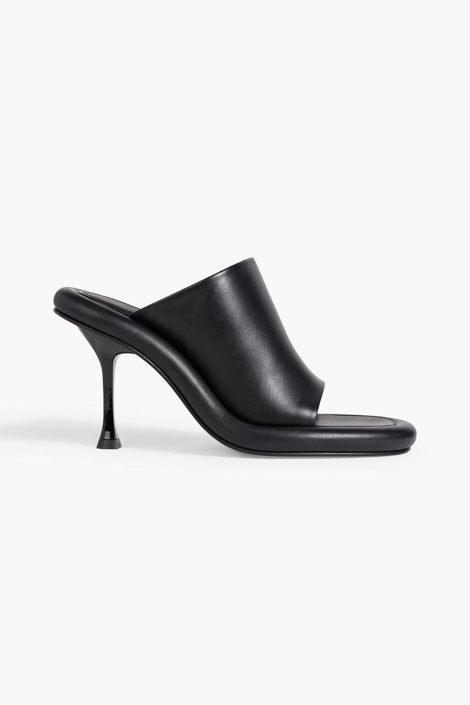 Jw Anderson Bumper Leather Mules In Black