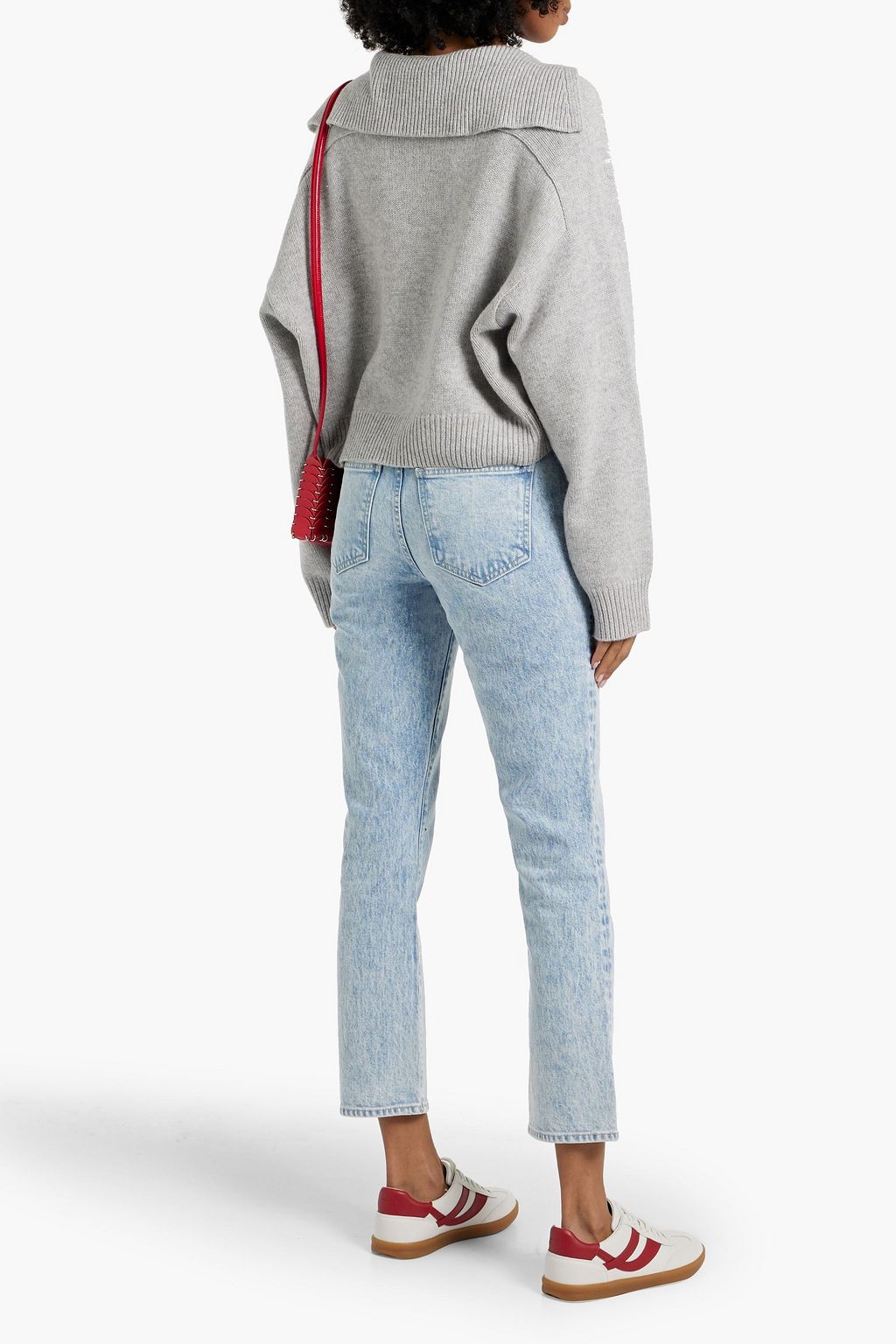 VERONICA BEARD Alenah acid-wash high-rise slim-leg jeans