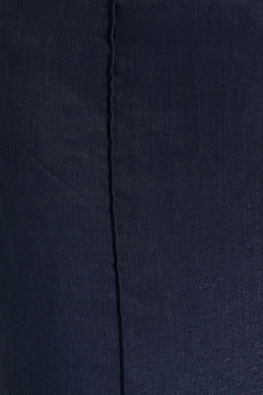 VERONICA BEARD Honolulu cropped linen-blend slim-leg pants