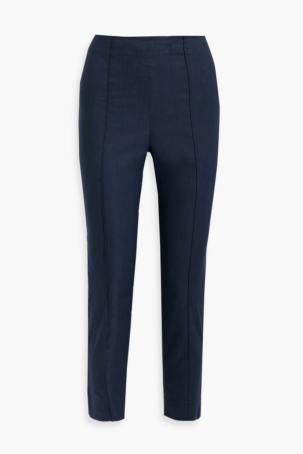 VERONICA BEARD Honolulu cropped linen-blend slim-leg pants