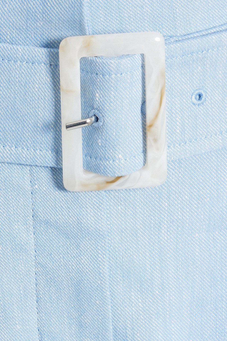 VERONICA BEARD ASHFORD BELTED LINEN-BLEND TWILL SHORTS