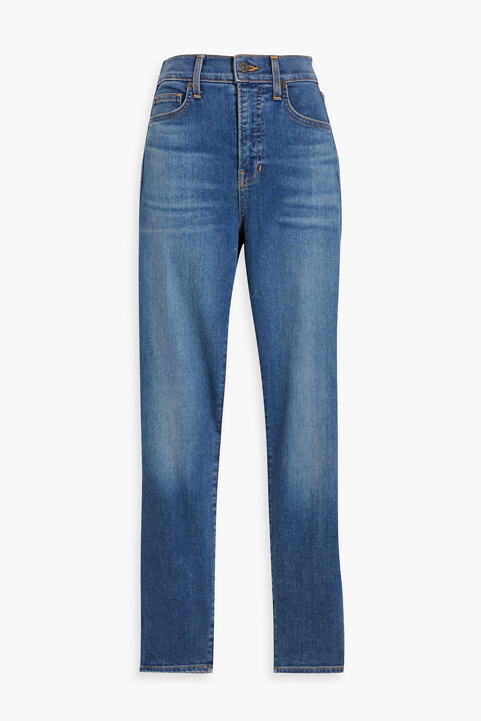 Veronica Beard Debbie Cropped High-rise Skinny Jeans In Mid Denim