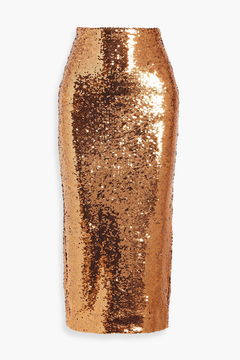 Veronica Beard Holmes Sequined Tulle Midi Skirt In Copper