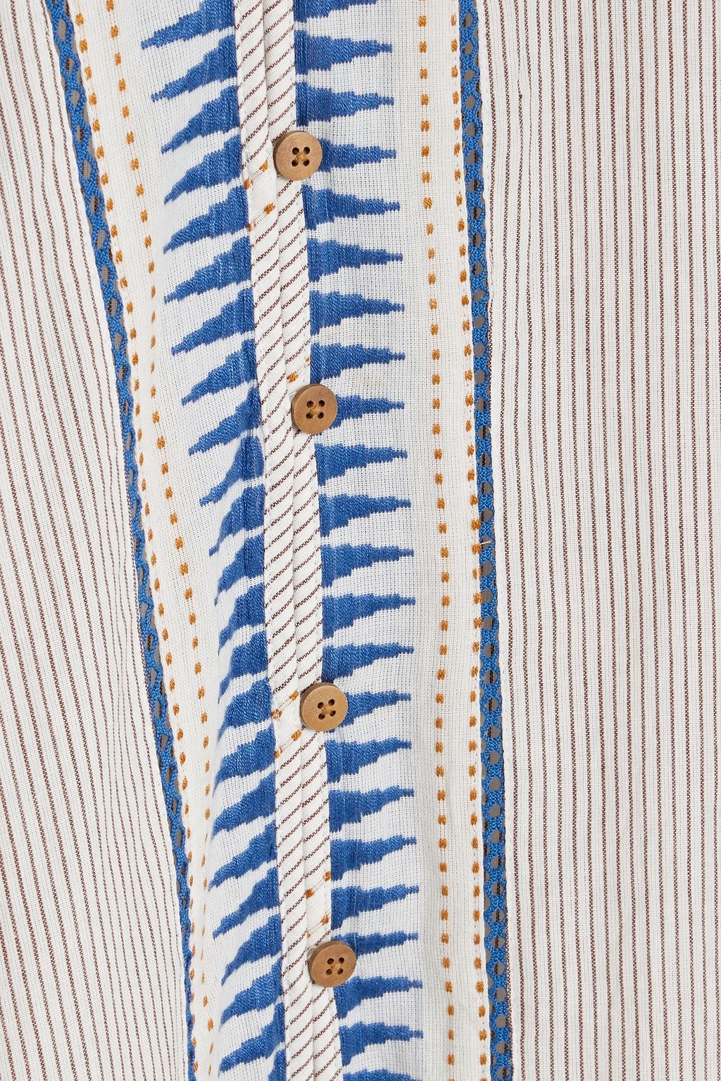 VERONICA BEARD Lorraine ruffled striped cotton-jacquard mini dress