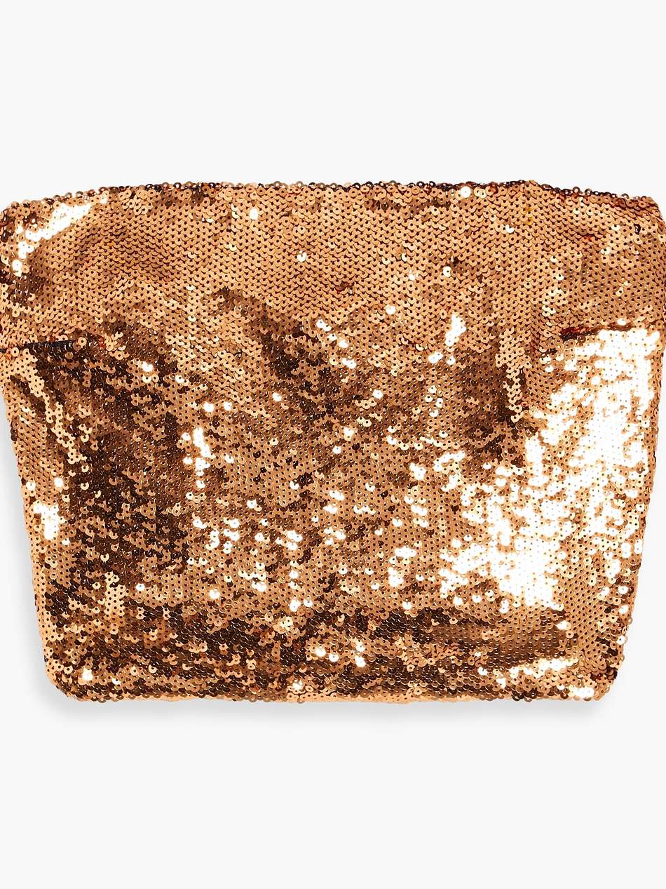 reave cropped strapless sequined tulle bustier top