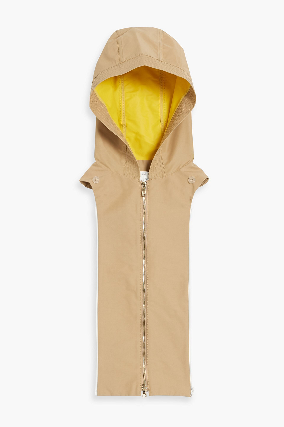veronica beard - cotton-blend canvas hooded dickey - brown - onesize