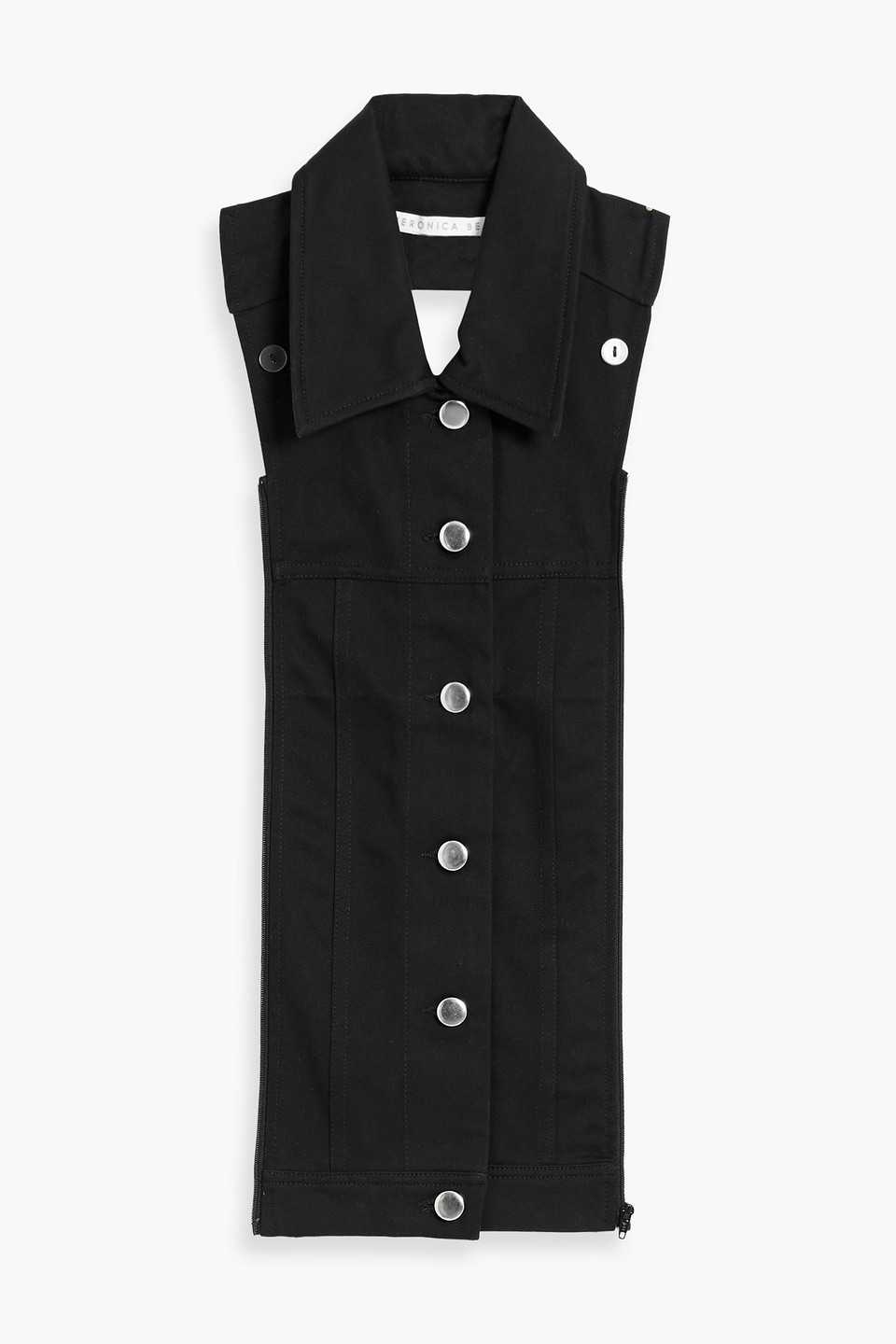 Veronica Beard Slate Denim Dickey In Black