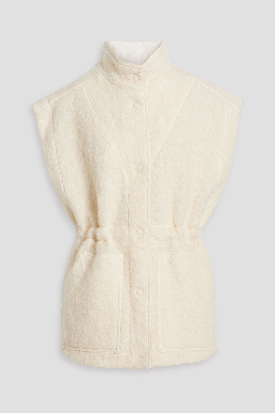 Iro Danika Brushed Bouclé-knit Vest In Ivory