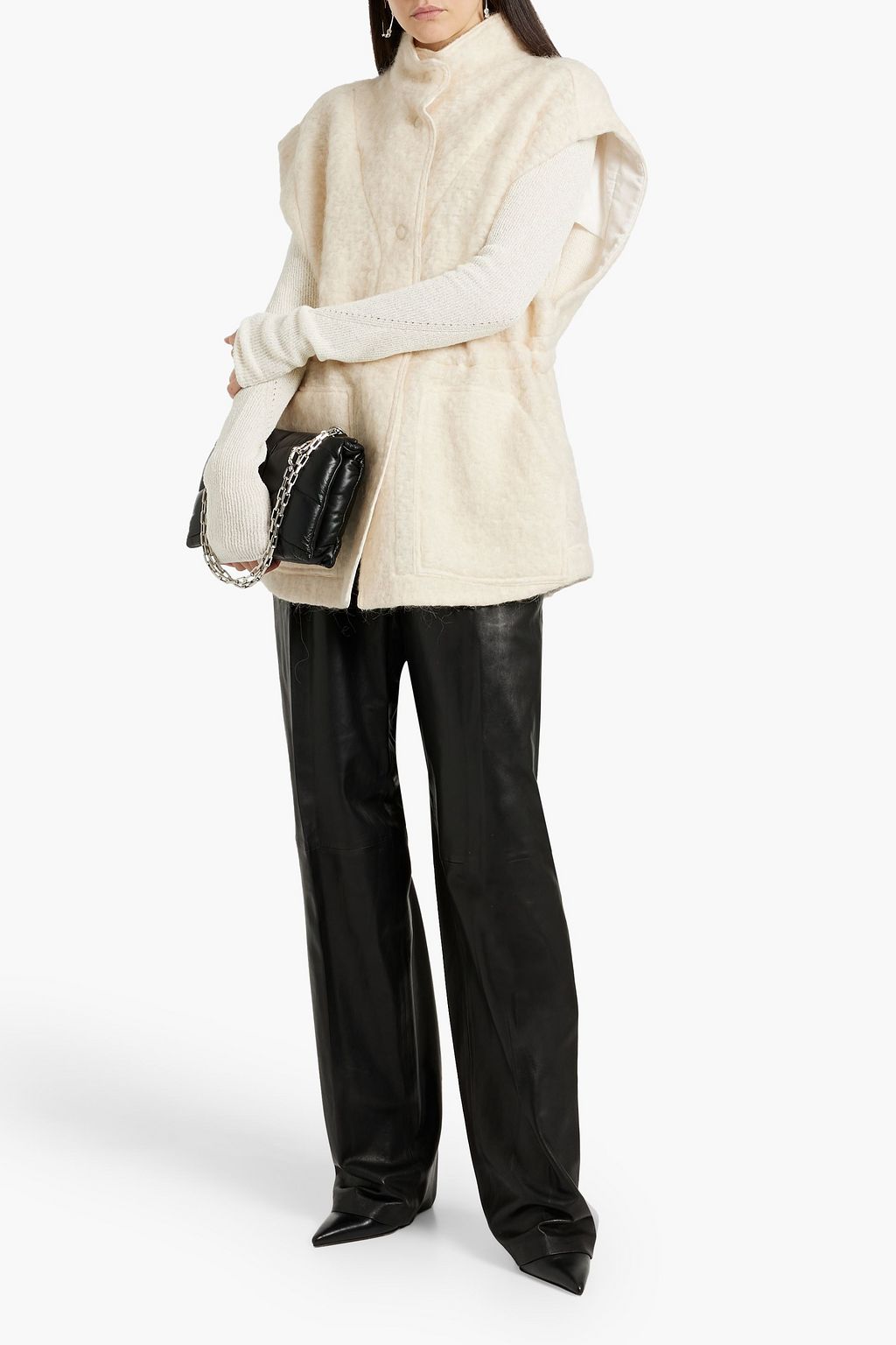IRO Danika brushed bouclé-knit vest