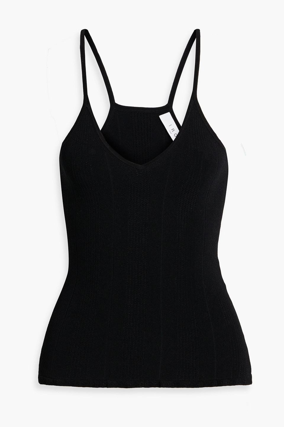 Iro Coby Pointelle-knit Camisole In Black