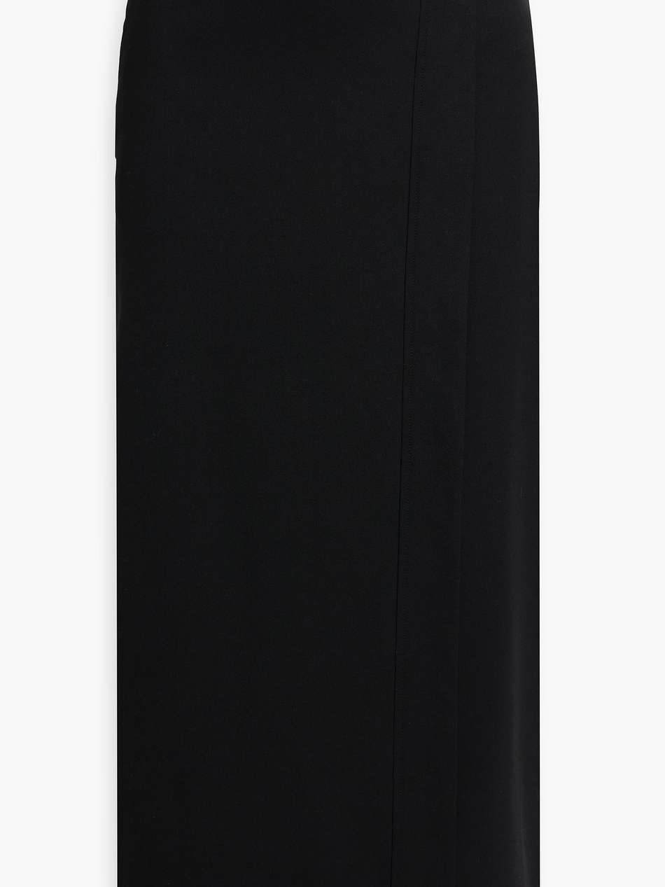 joan wool-twill midi wrap skirt