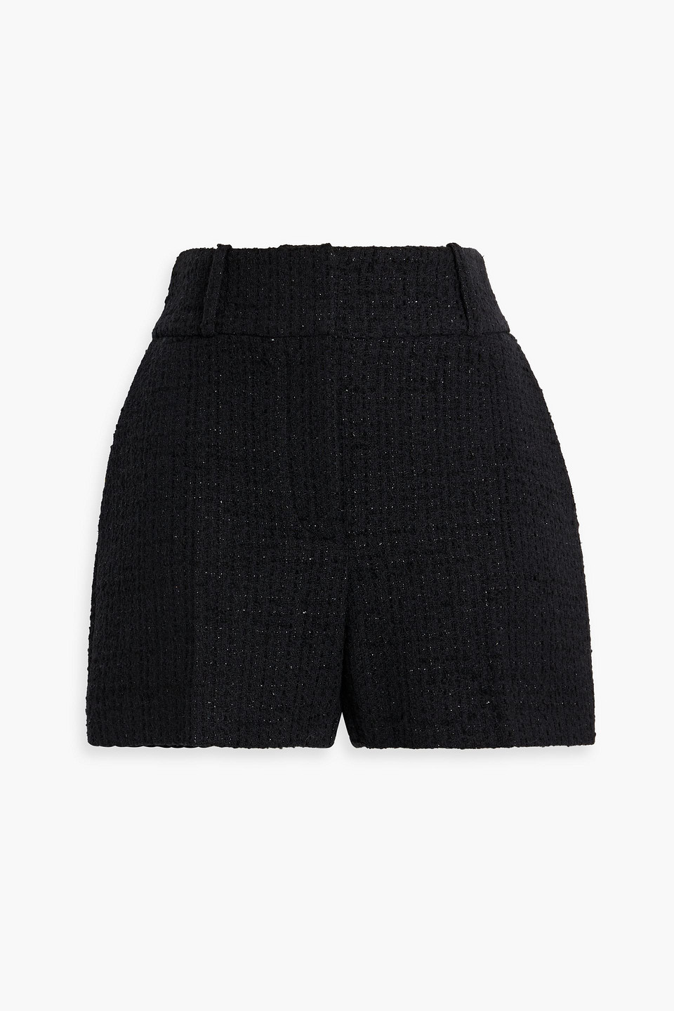 Iro Allison Metallic Cotton-blend Tweed Shorts In Black