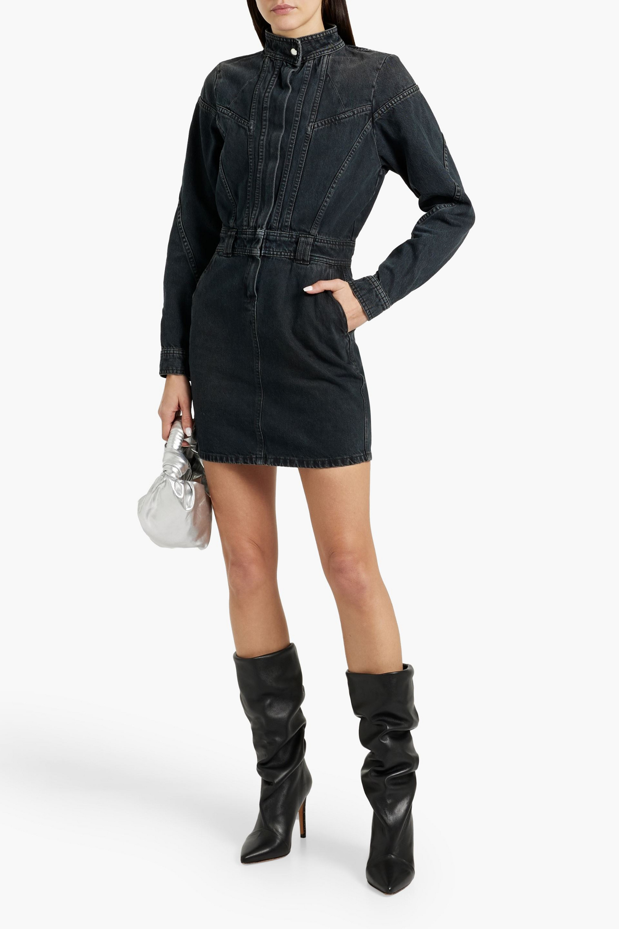 IRO Darwin denim mini dress