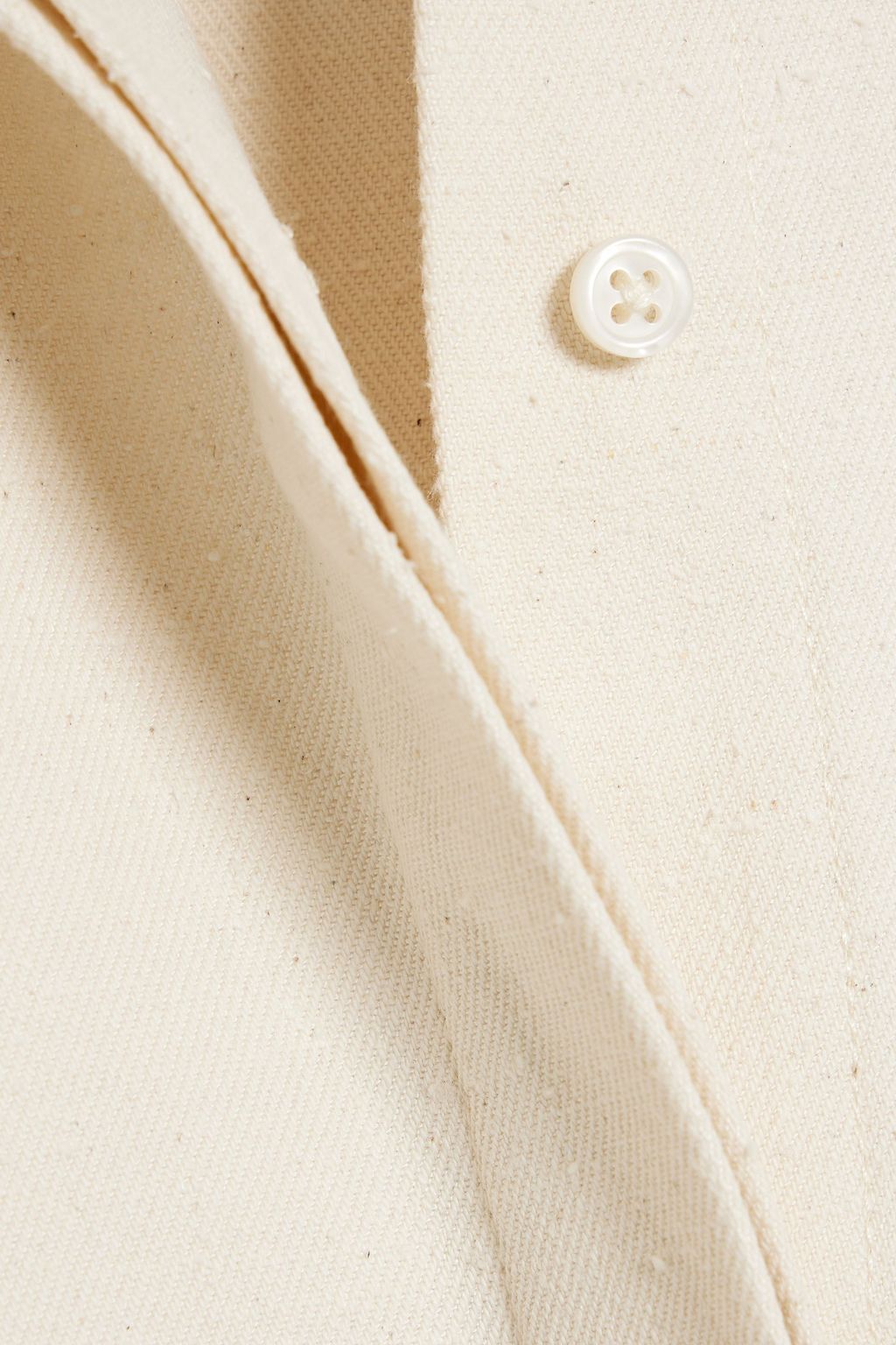 LOULOU STUDIO Basava cotton-blend twill mini shirt dress
