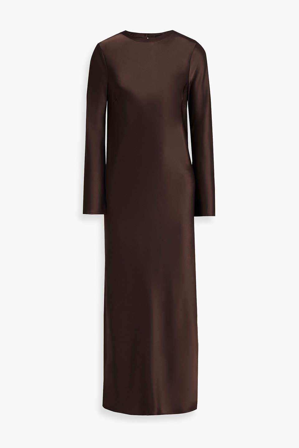 A.emery Lowe Satin Maxi Dress In Chocolate
