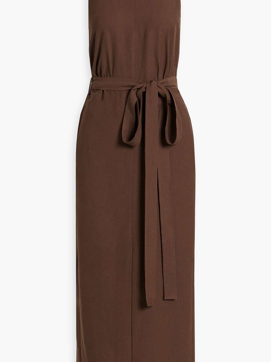 uli belted twill midi dress