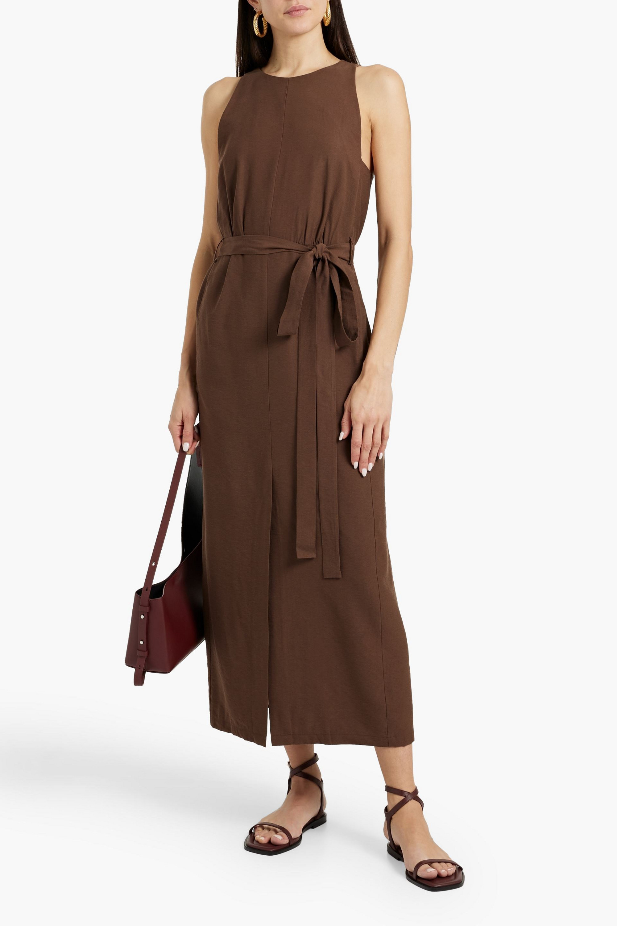 A.EMERY Uli belted twill midi dress