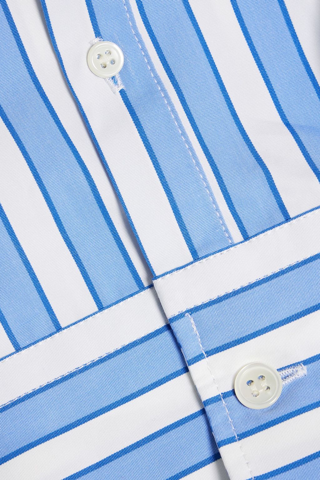 JW ANDERSON Draped striped cotton-poplin shirt
