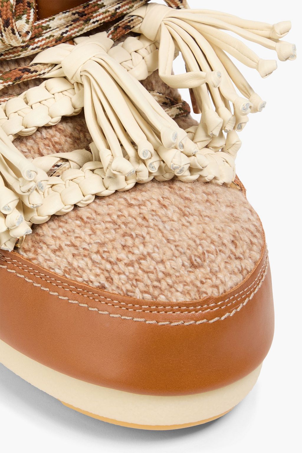 CHLOÉ X MOON BOOT ウール&レザー スノーブーツ