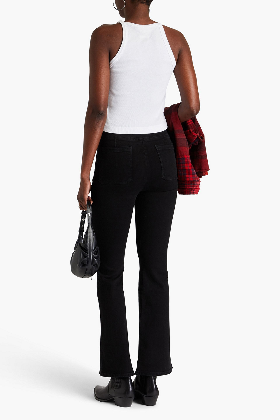 FRAME LE BARDOT JETSET HIGH-RISE FLARED JEANS