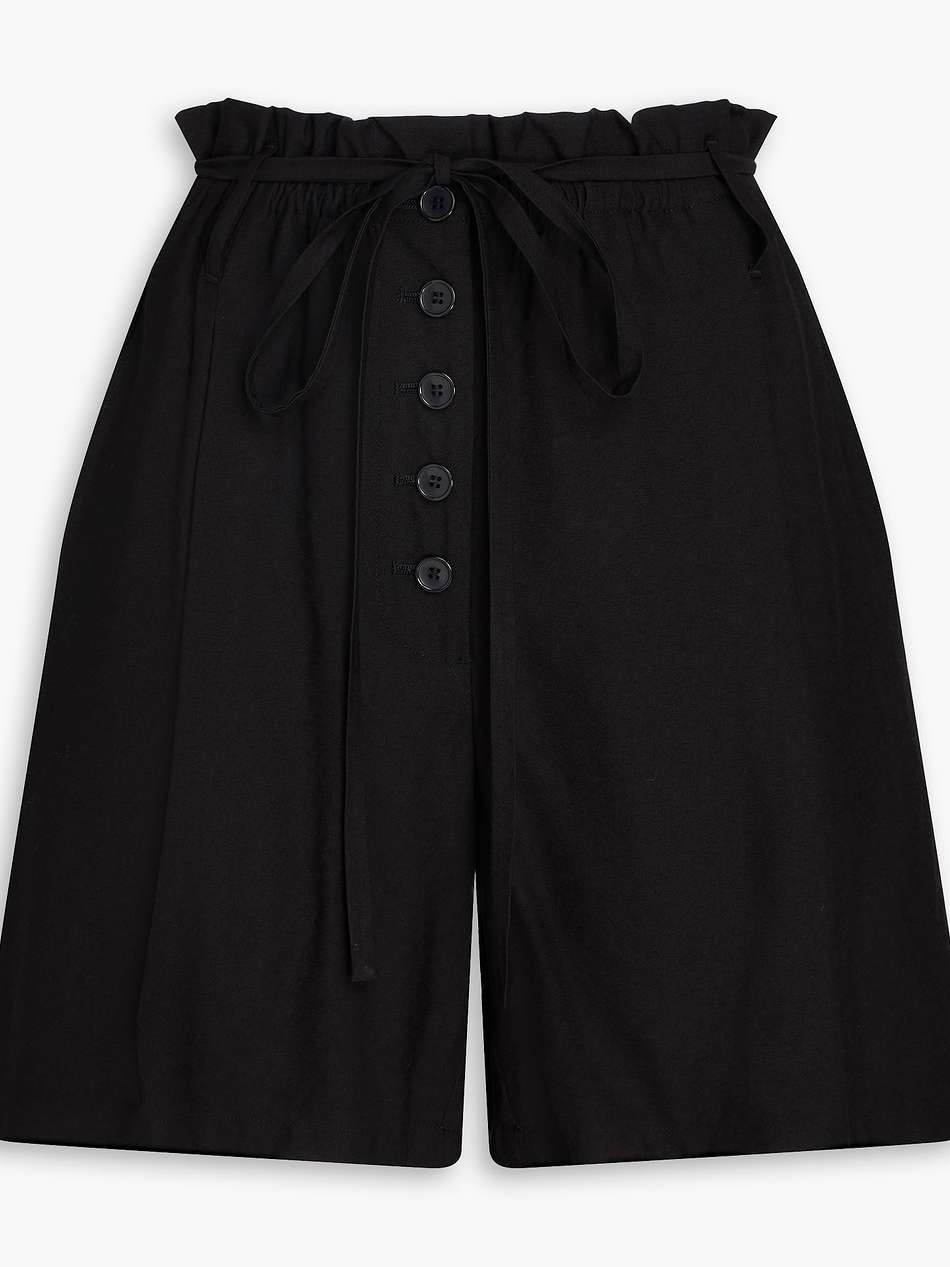 cora belted twill shorts