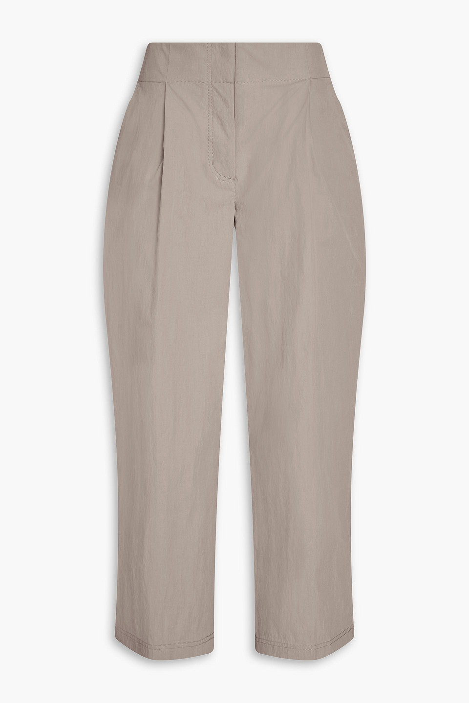 A.emery Oliver Cropped Cotton-blend Straight-leg Pants In Stone