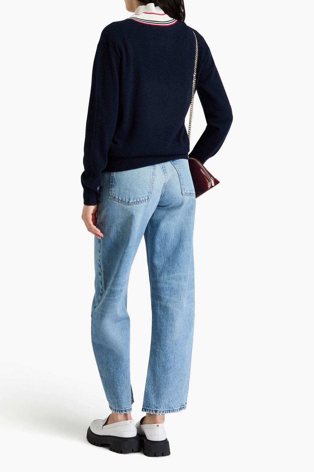 SANDRO Wool and cashmere-blend sweater
