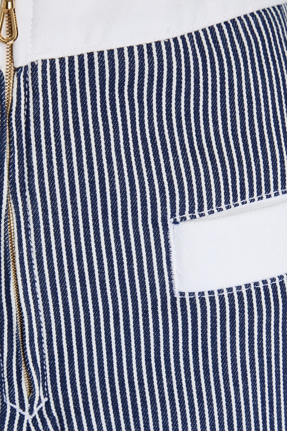 Sandro Hoch Sitzende Jeans Mit Weitem Bein Und Streifen In Dunkelblauer Denim