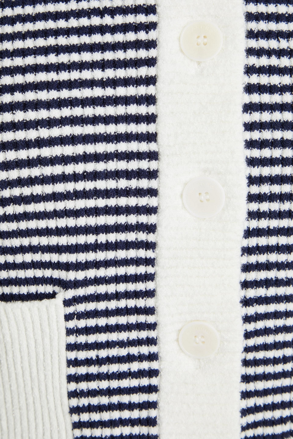 Sandro Gestreifter Cardigan In Marineblau