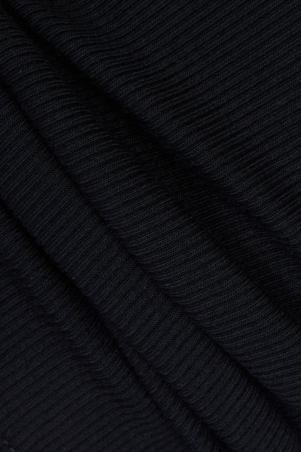 HELMUT LANG بلوزة دون أكمام من الجيرسي المصنوع من المودال المطاط بتصميم مضلّع