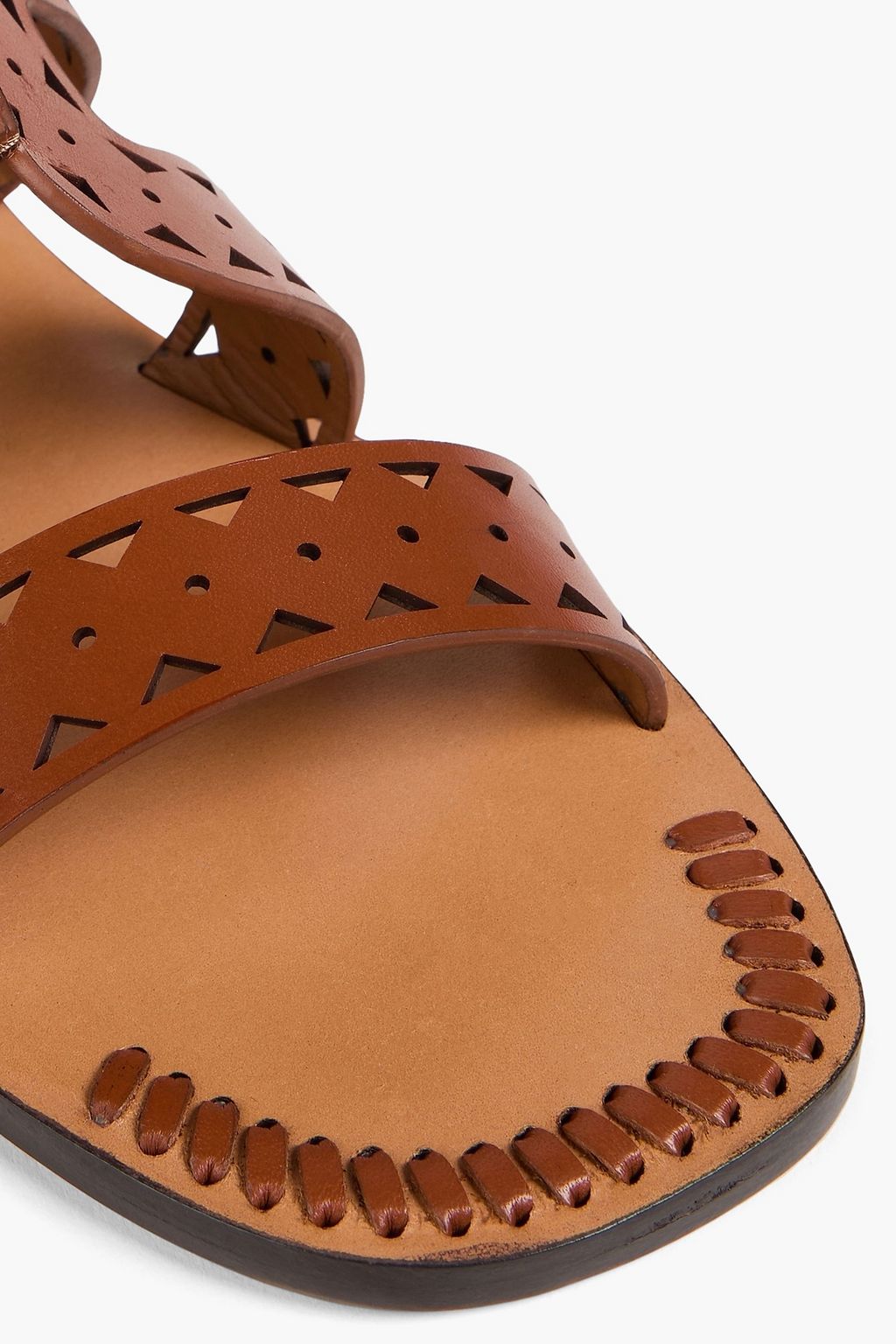 SANDRO レザー サンダル レーザーカット