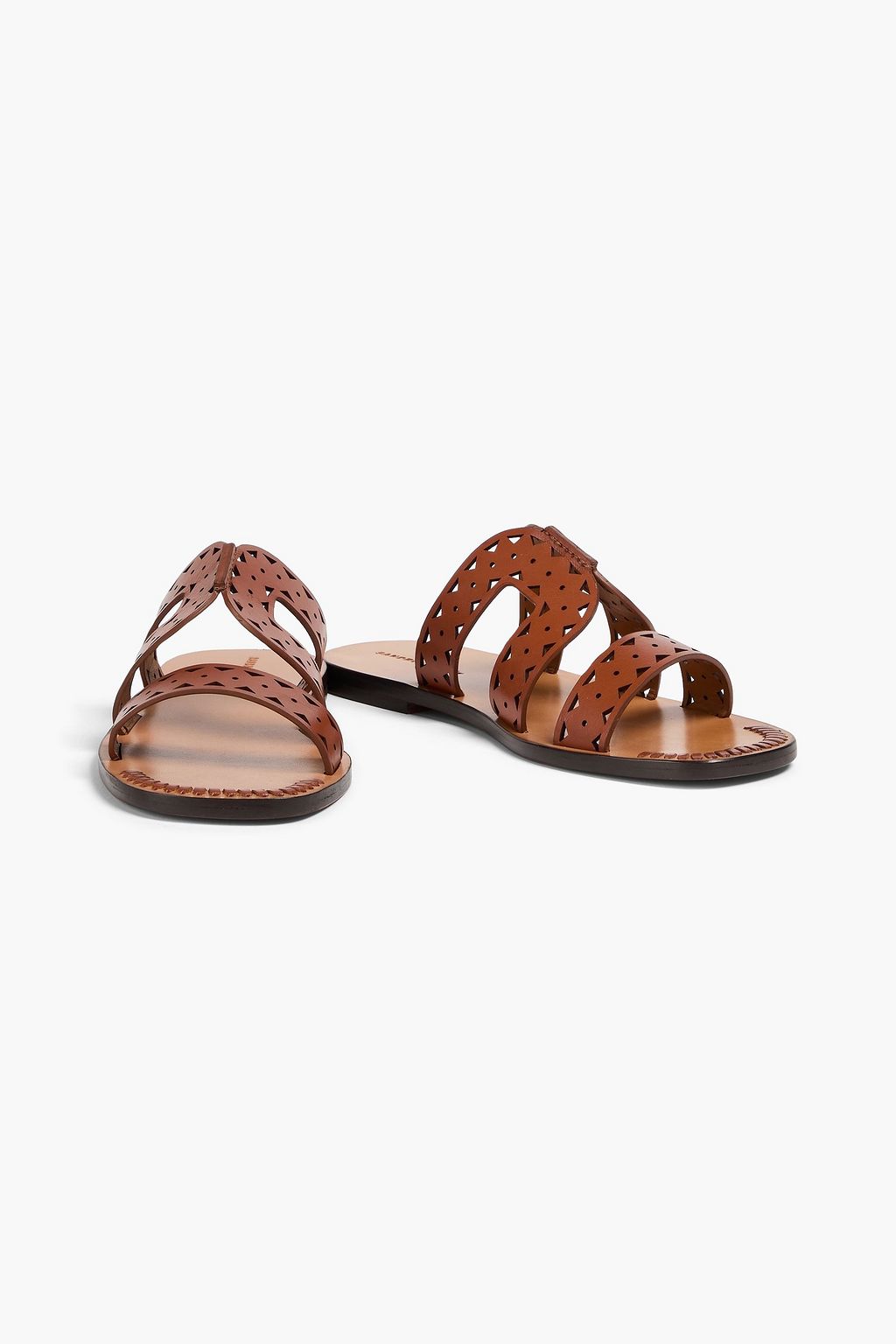 SANDRO レザー サンダル レーザーカット