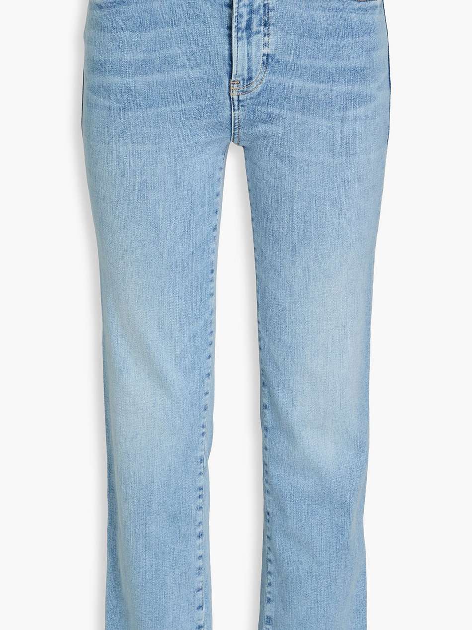 le high straight cropped high-rise straight-leg jeans