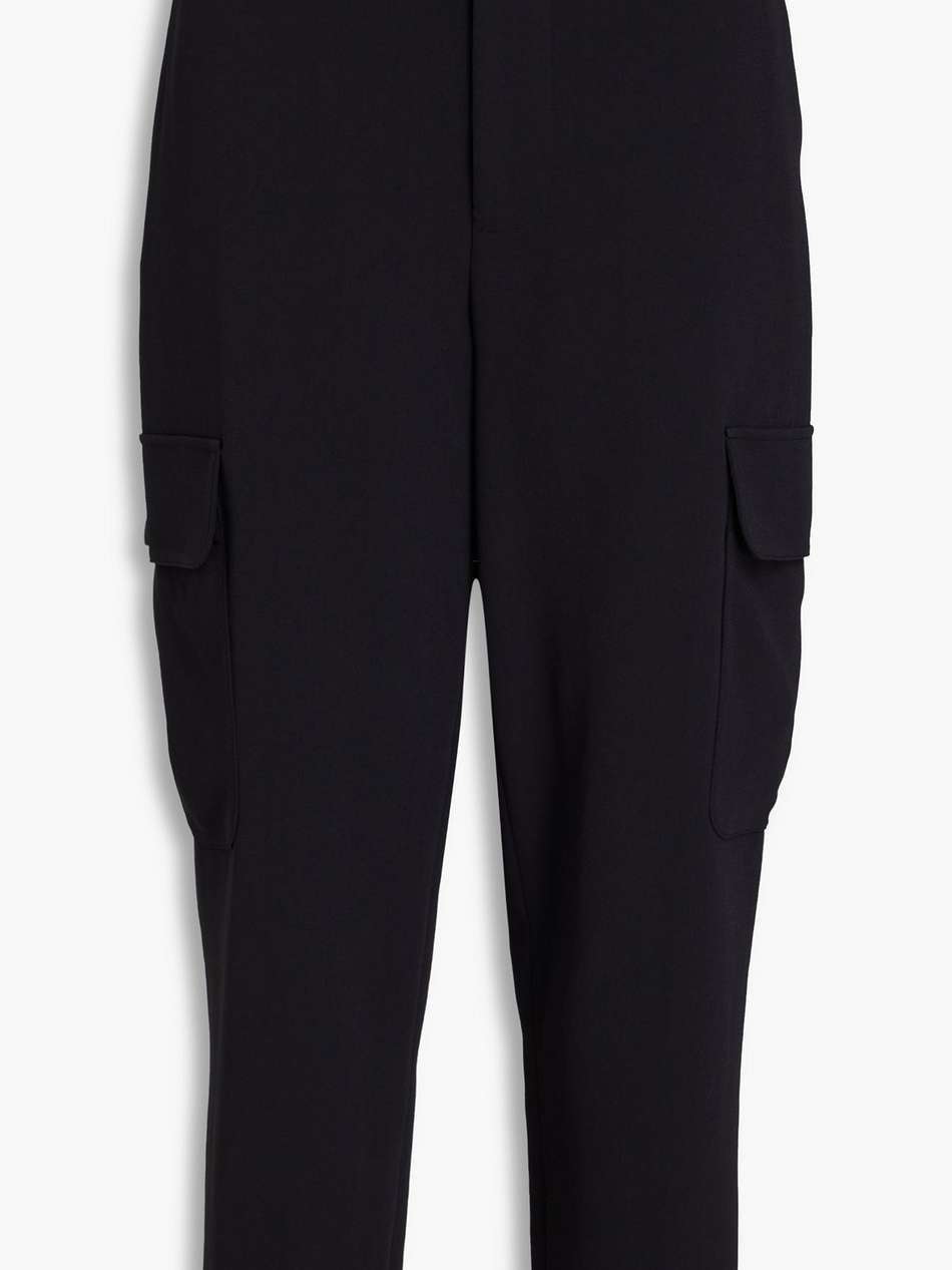 cropped crepe cargo pants