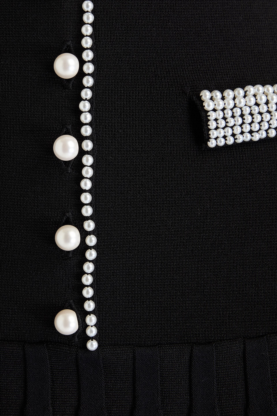 Sandro Minirock Aus Stretch-strick Mit Verzierung In Schwarz