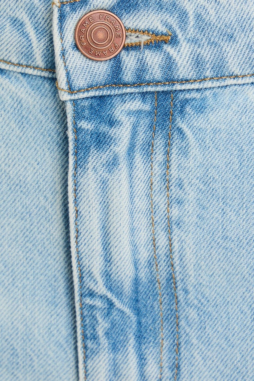 FRAME ハイライズ ストレートレッグジーンズ ダメージ加工