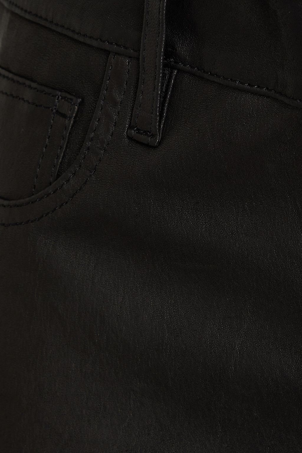 FRAME Slim Palazzo Lederhose mit weitem Bein