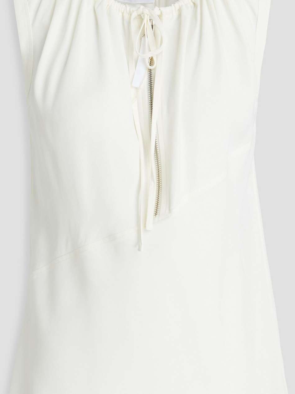 gathered twill top