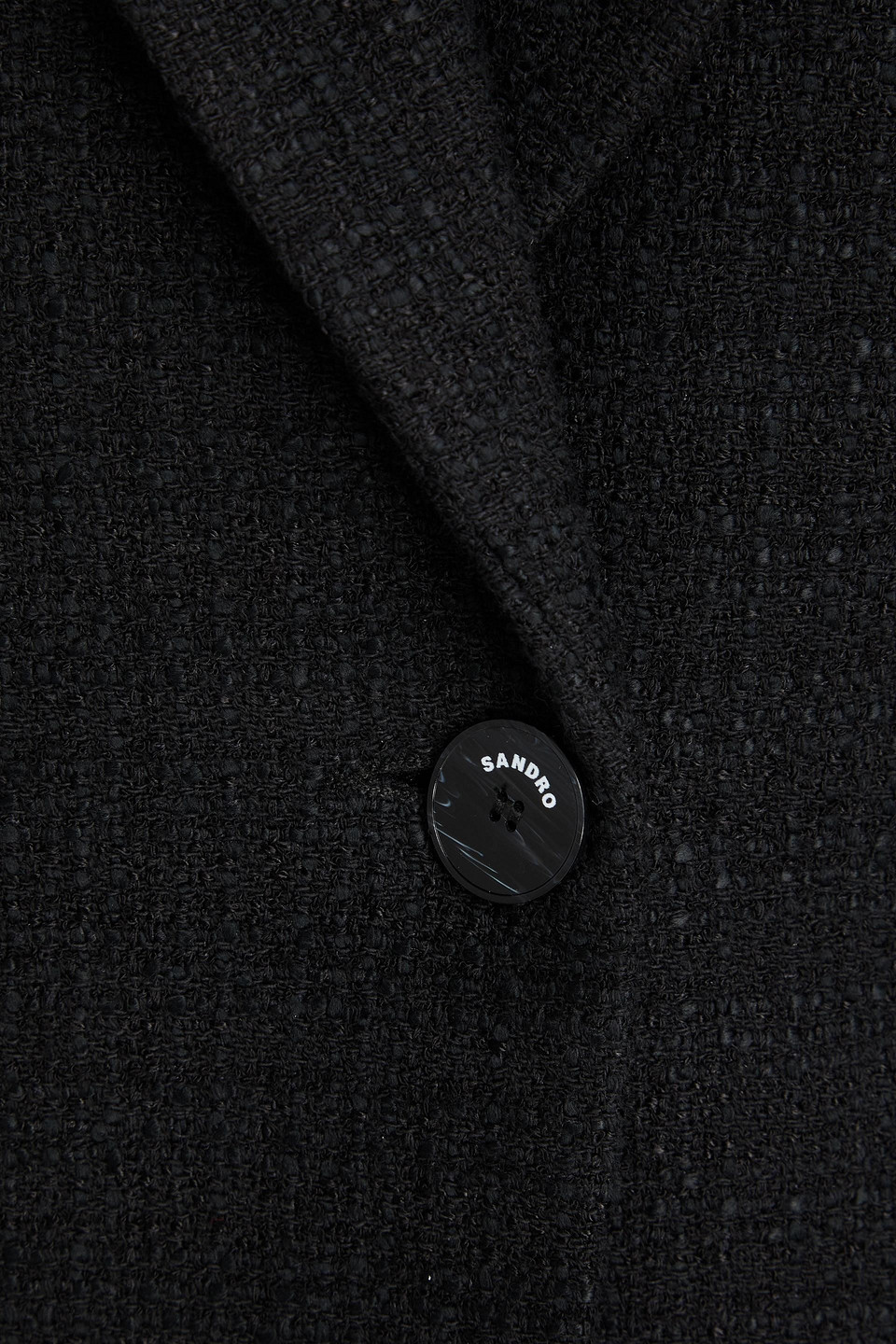 Sandro Blazer Aus Tweed In Schwarz
