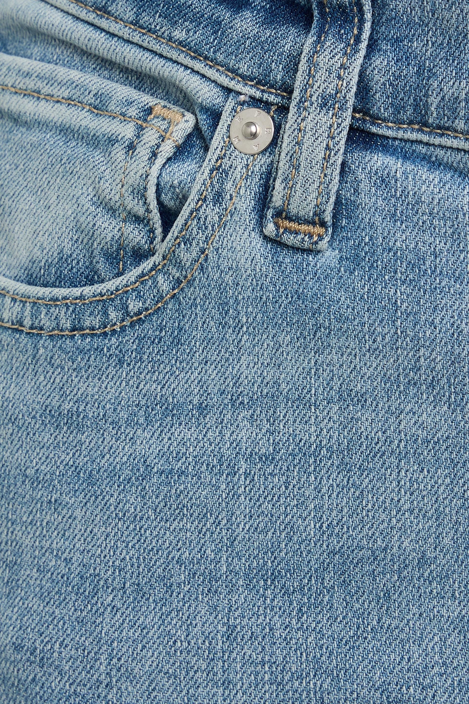 Frame Le Easy Flare Hoch Sitzende Schlagjeans In Hellblauer Denim