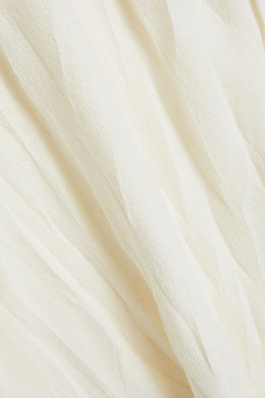 HELMUT LANG بلوزة من مزيج صوف الميرينو المحبوك بنمط جاكار بتصميم مجعد