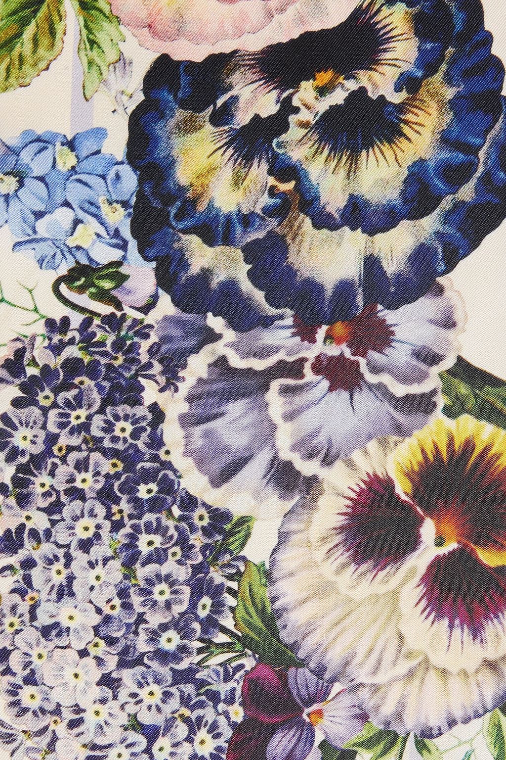 ZIMMERMANN Floral-print silk-twill scarf